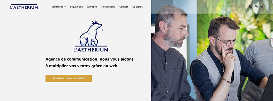 aetherium tendance web 2023 home page sebastien